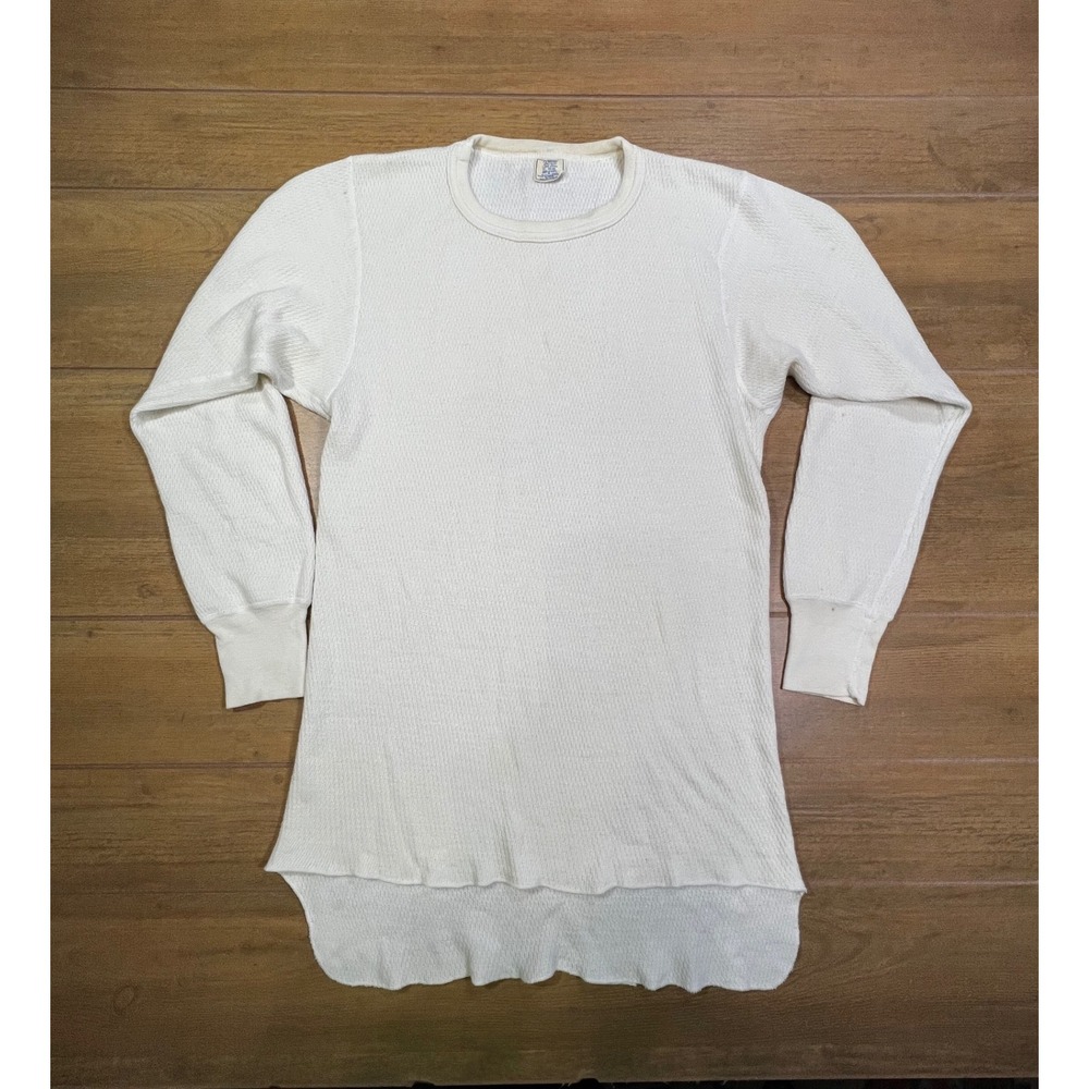 Vintage J.E. Morgan‎ Aratex Long Johns Thermal Shirt Mens XL 46-48  Made USA